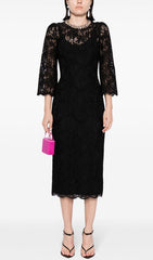 Dorothea Luxe Lace Midi Dress