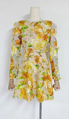 Empusa Sunshine Bloom Floral Embroidery Mini Dress