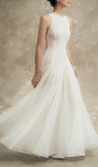 Elegant Cham Vintage-Inspired Sleeveless Maxi Dress