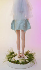 Chickoa Dreamy Mint Strapless Floral Mini Dress