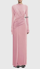 The Haruka Ruched Long Sleeve Maxi Dress