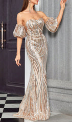 Hakeem Glamour Sequin Maxi Dress