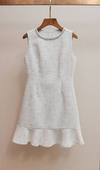 Hatsumi Sparkle Tweed Sleeveless Mini Dress