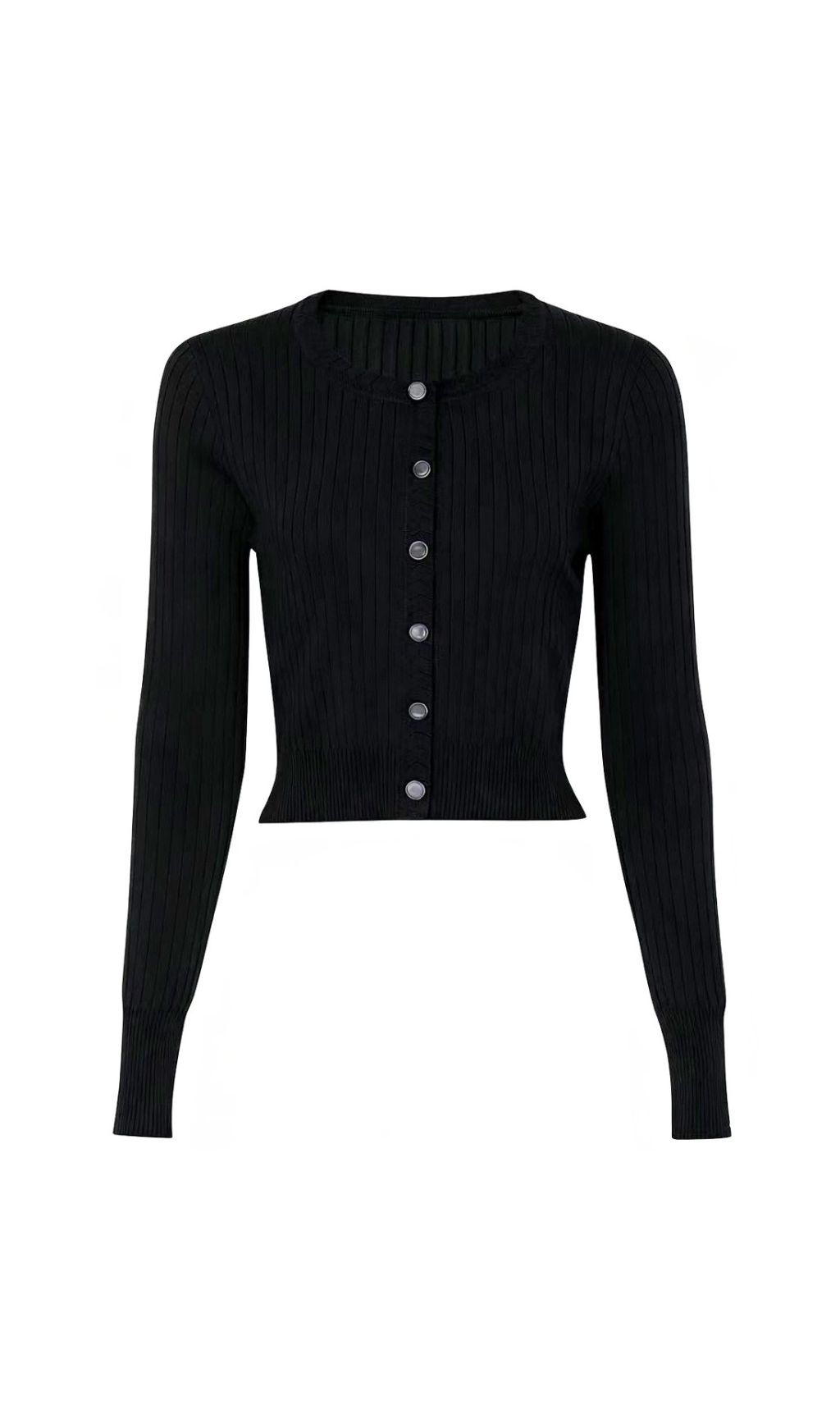 Jackie Black Ribbed Knit Maxi Dress & Cardigan Set