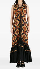 Gzifa Bohemian Halter Neck Maxi Dress