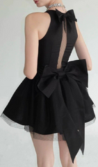 Helge Halter Bow Mini Dress