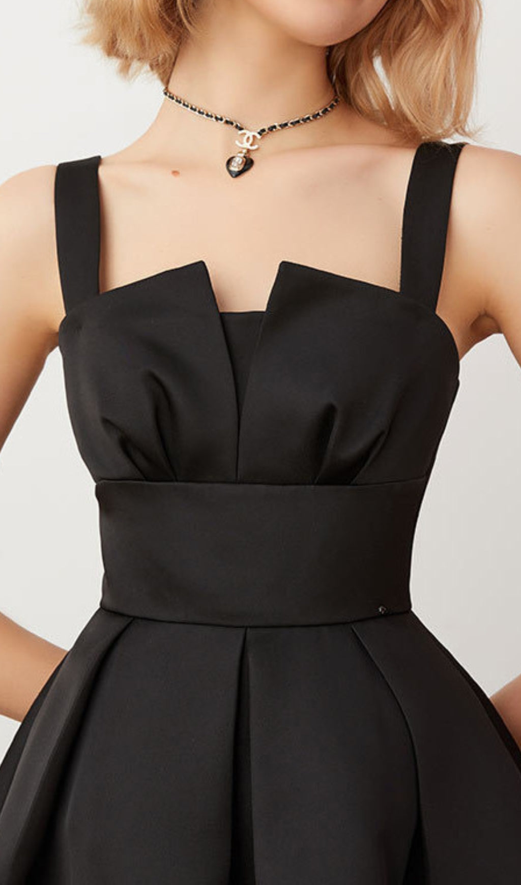 Chana Black A-Line Mini Dress