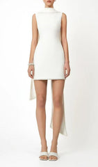Johari Pearl-Trimmed Cape Mini Dress