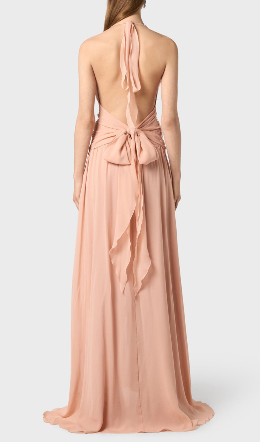 Florine Dusty Rose Halter Maxi Gown