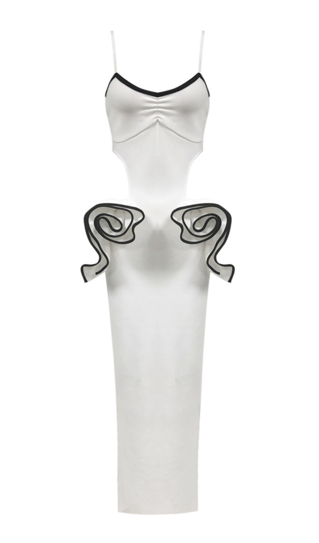 Bernadette White Floral Cutout Bandage Maxi Dress