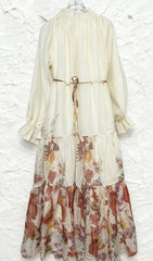Illeana Meadow Print Long Sleeve Midi Dress