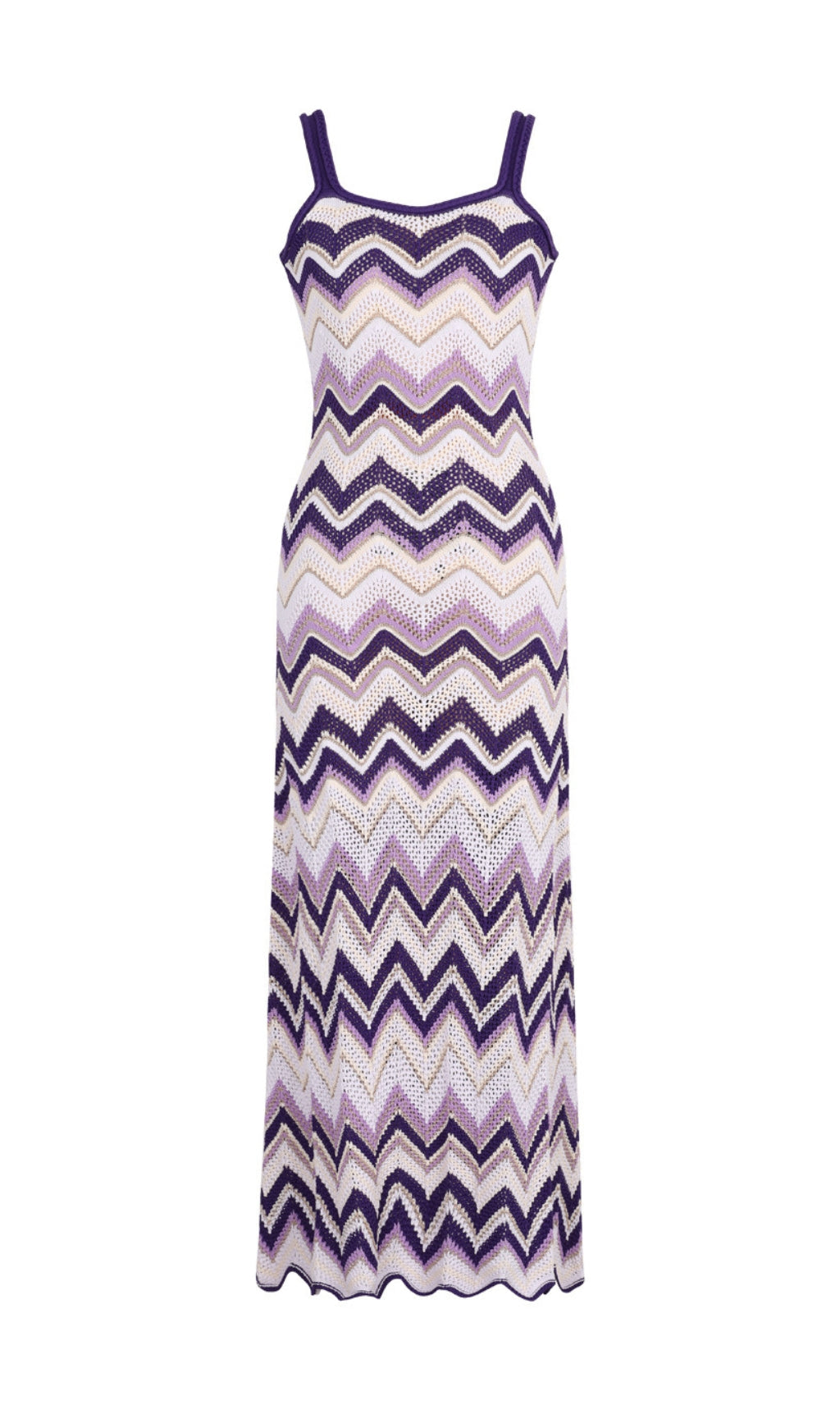 Geoff Zigzag Knit Maxi Dress