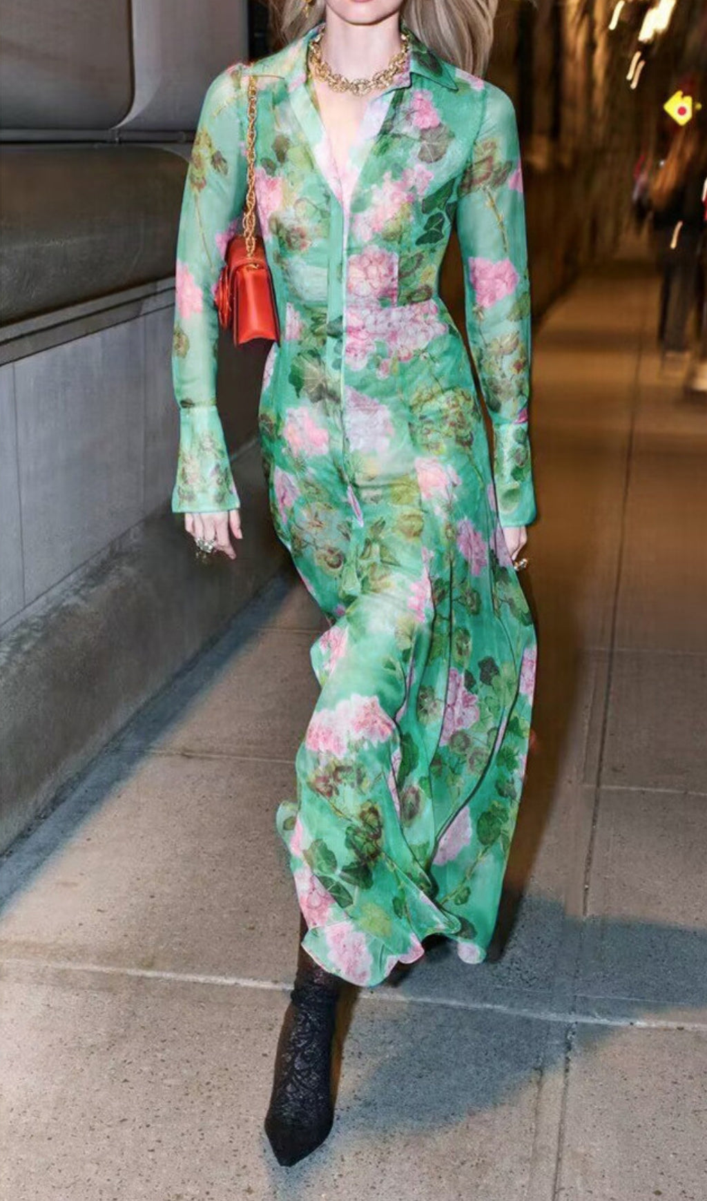 Baia Vibrant Teal Floral Maxi Dress