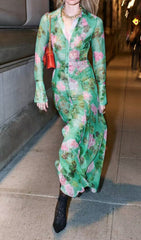 Baia Vibrant Teal Floral Maxi Dress