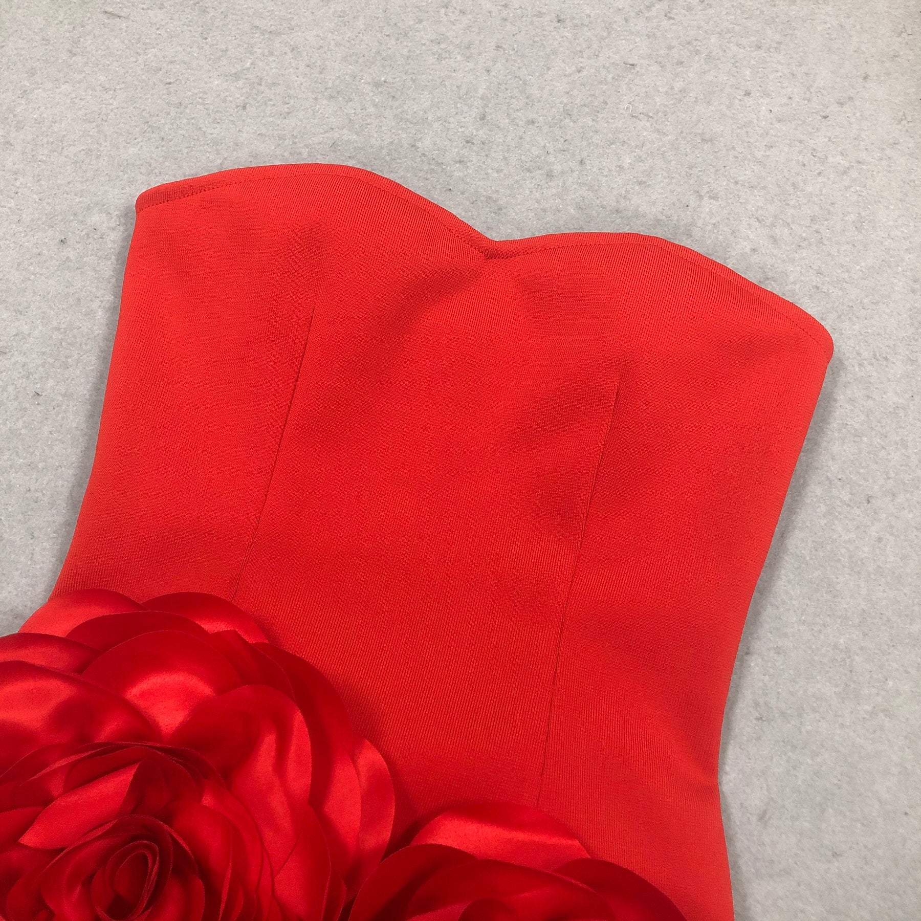 Domino Strapless 3D Rose Embellished Maxi Gown