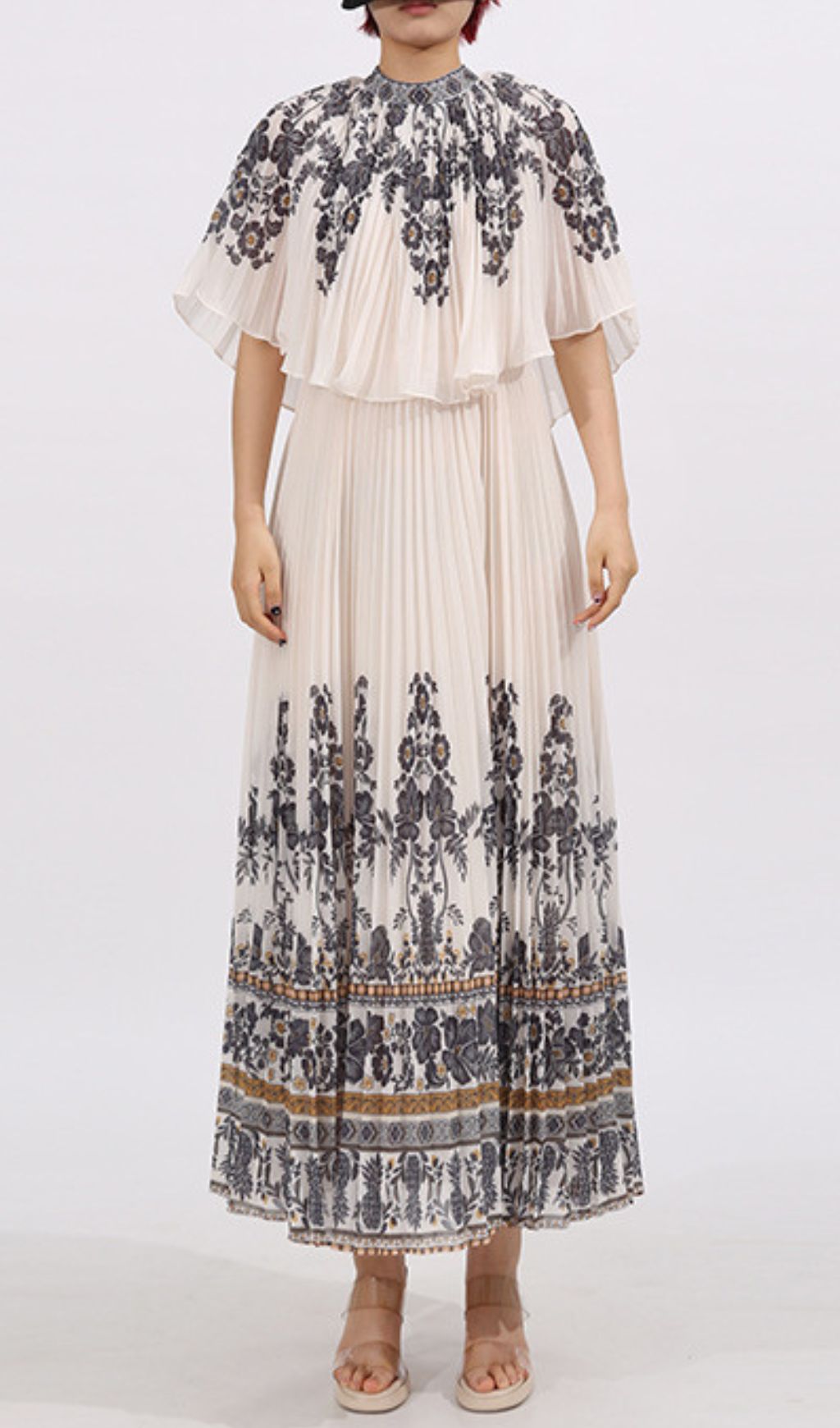 Faruq Pleated Floral Maxi Dress