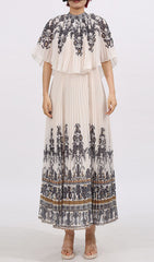Faruq Pleated Floral Maxi Dress