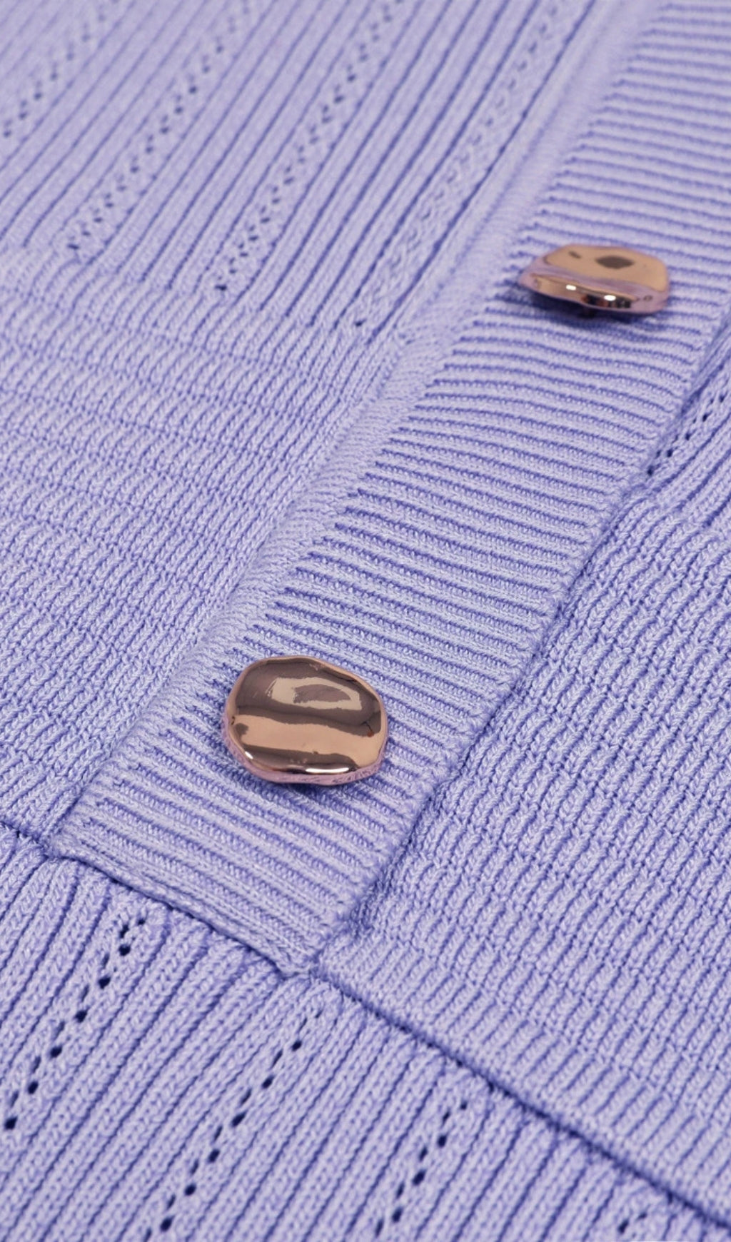 Eduardo Chic Lavender Ribbed Knit Midi Dress