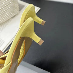 Aneikeh Retro Pointed Toe Slippers Mules Sandals Wear Leisure Beach Shoes  Slippers Women