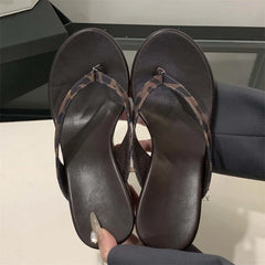 Aneikeh Wedges Thick High Slippers Designer Party Flip Flop Slides Beach Shoes Concise Zapatos De Mujer