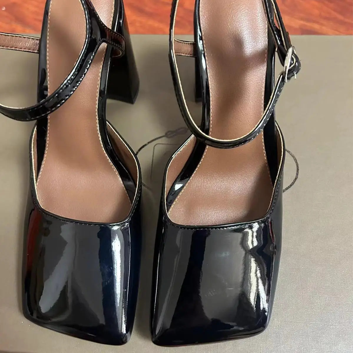 Arden Furtado Square-head Shallow Super high heel Crystal word-cingulate Closed toe Sandals Elegant Banquet shoes