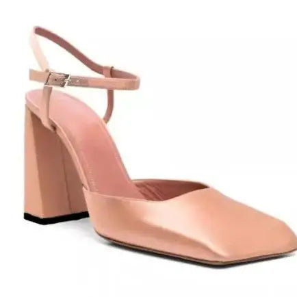 Arden Furtado Square-head Shallow Super high heel Crystal word-cingulate Closed toe Sandals Elegant Banquet shoes
