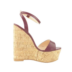 Arden Furtado Open toe Round toe Waterproof platform Super high heel Belt buckle Wedges word-cingulate Sandals