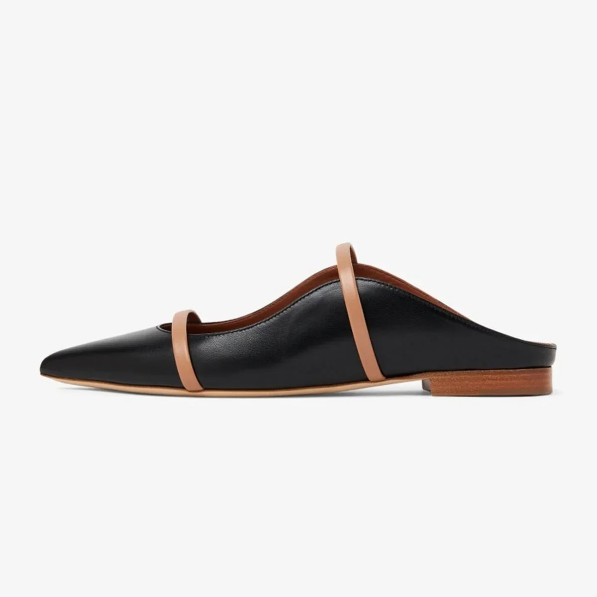 Arden Furtado Burgundy One-word bMules Pointed toe Shallow Pull-on Mixed Colors Flats slippers
