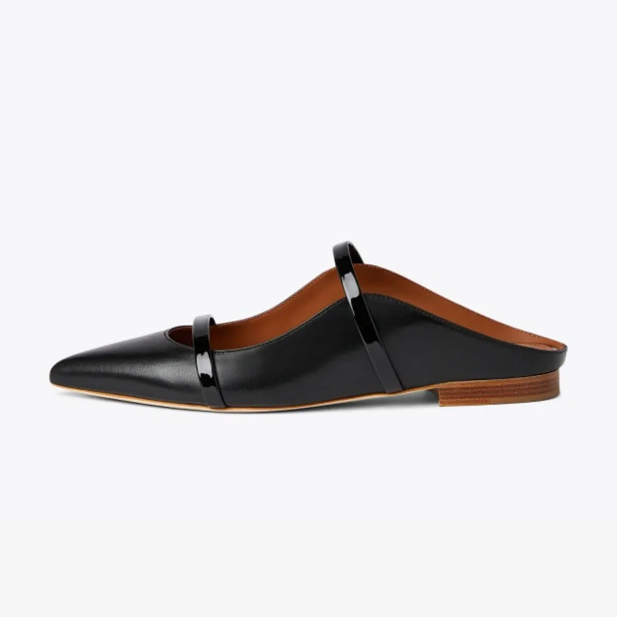 Arden Furtado Burgundy One-word bMules Pointed toe Shallow Pull-on Mixed Colors Flats slippers