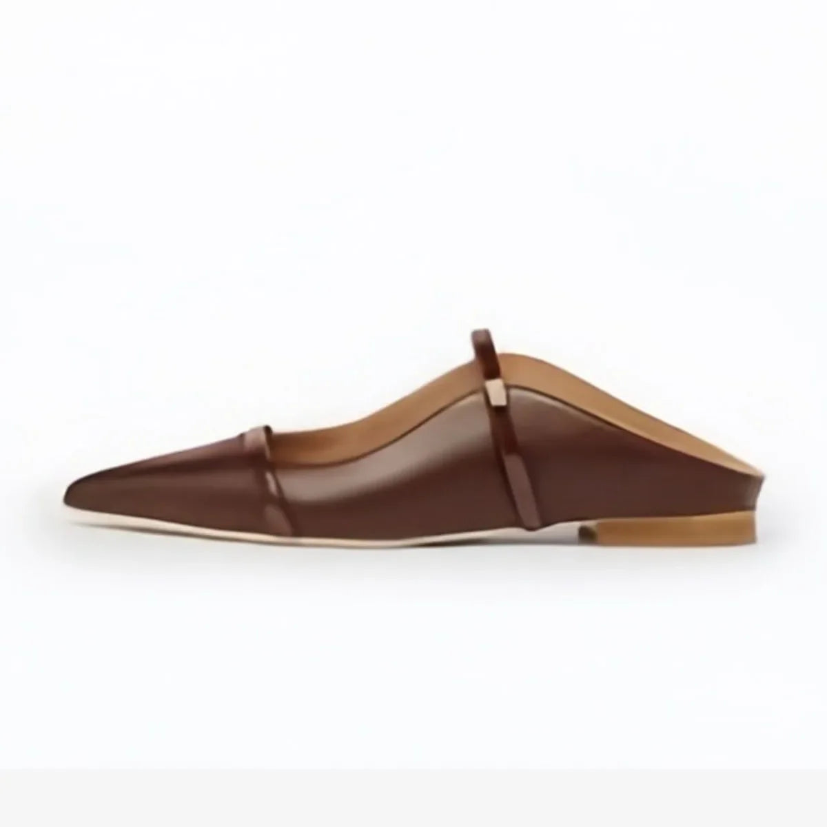 Arden Furtado Burgundy One-word bMules Pointed toe Shallow Pull-on Mixed Colors Flats slippers