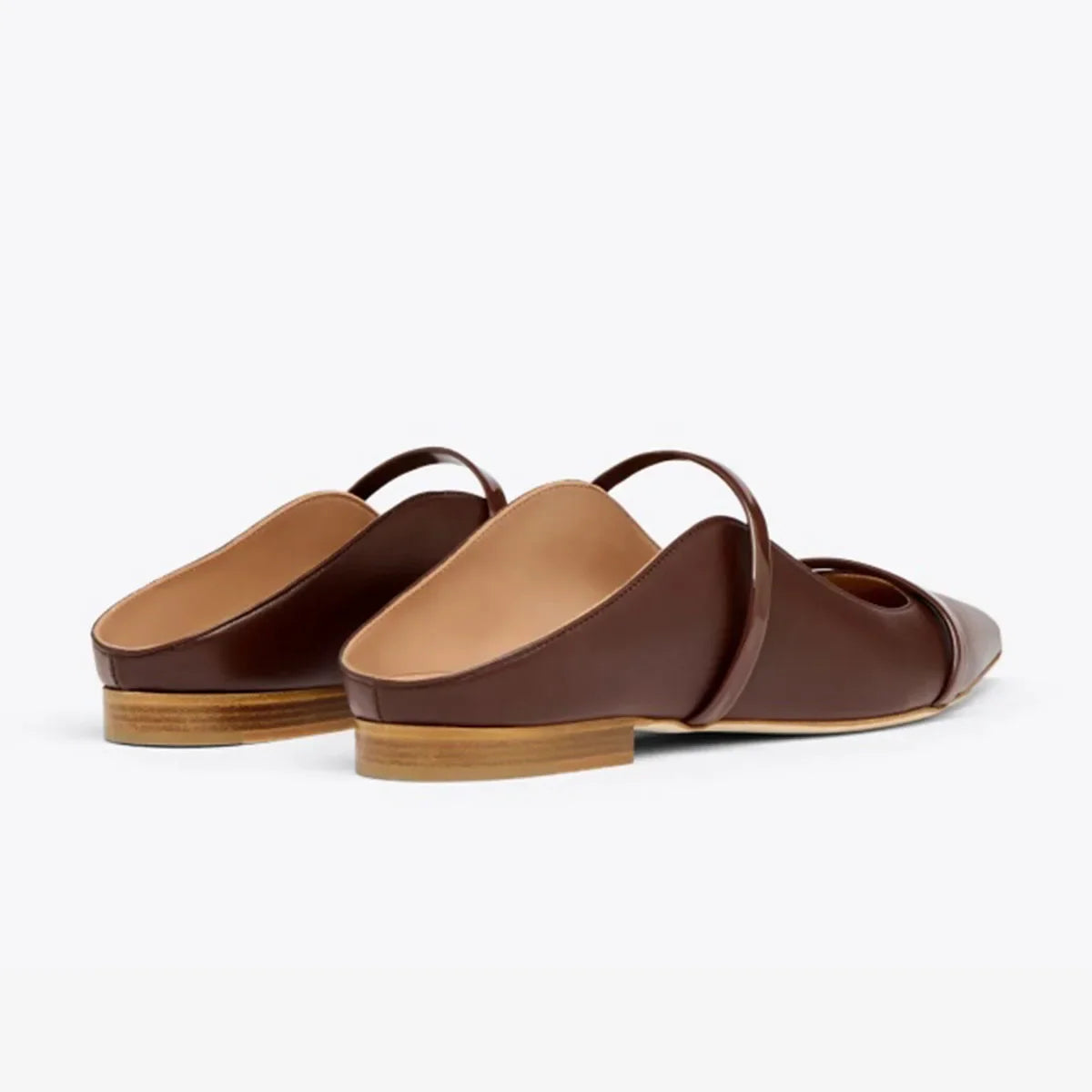 Arden Furtado Burgundy One-word bMules Pointed toe Shallow Pull-on Mixed Colors Flats slippers