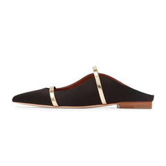 Arden Furtado Grey suede One-word bMules Pointed toe Pull-on Flat Mixed Colors Closed toe slippers