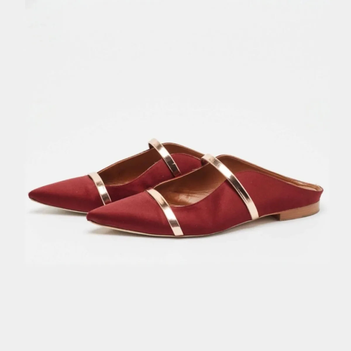 Arden Furtado Grey suede One-word bMules Pointed toe Pull-on Flat Mixed Colors Closed toe slippers