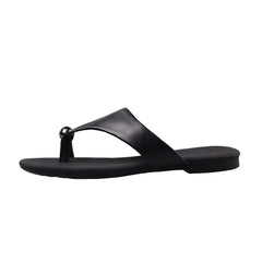 Arden Furtado style Pinch toe sheepskin Flip-flops Round toe Flats shoes large size beach Slippers