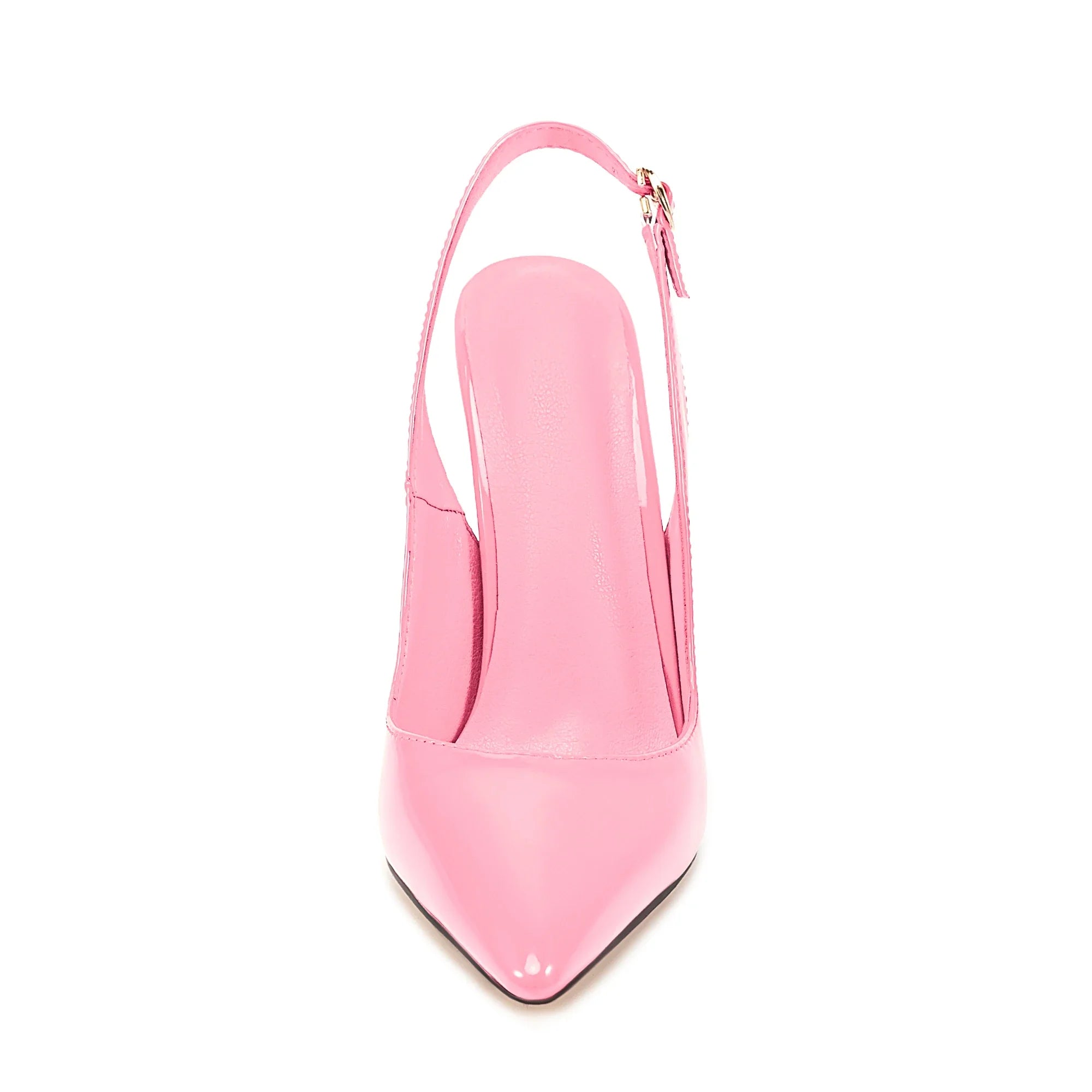 Arden Furtado Patent Leather Pointed-toe Super high heel Rear trip belt Closed toe sandals Buckle strap Modern Sandals