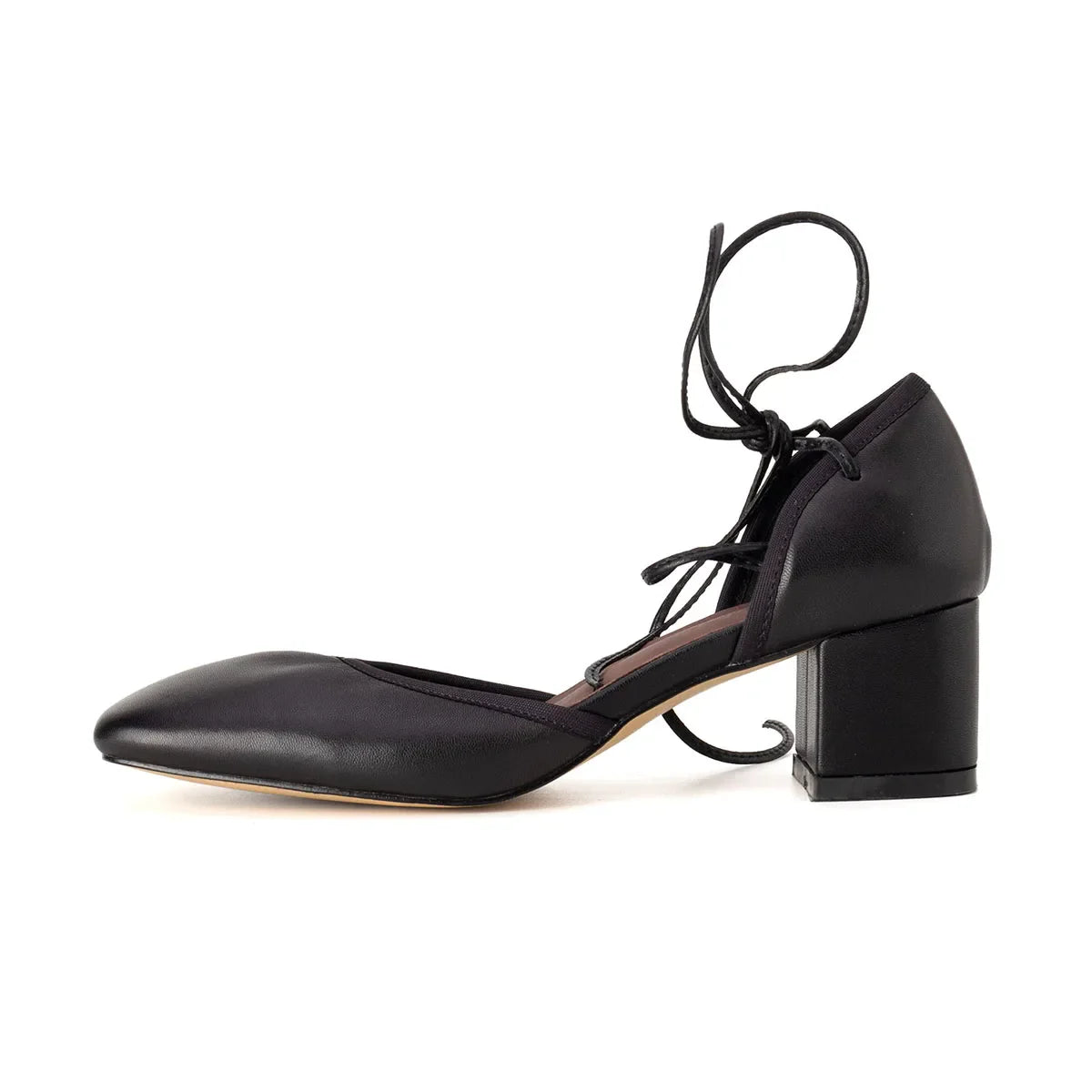 Arden Furtado sheepskin Ankle strap Sandals Square toe Chunky heels Shallow Sandals Large size Closed toe Sandals