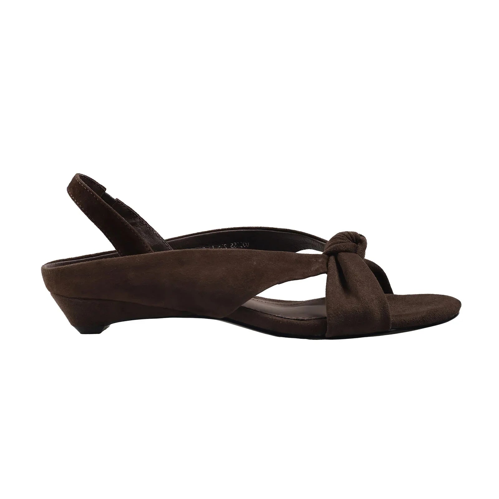 Arden Furtado sheepskin Round toe bowknot Rear trip belt Wedges Open toe Sandals Middle heel Commuter shoes