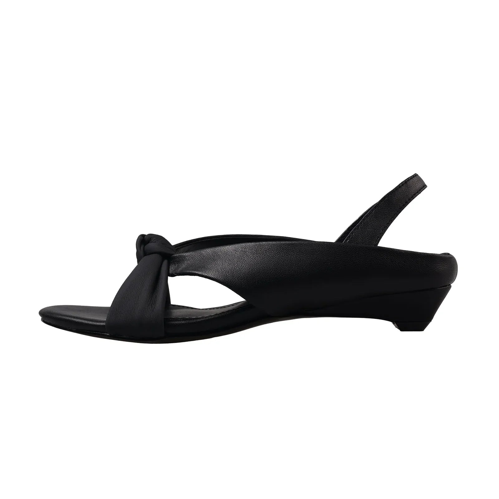 Arden Furtado sheepskin Round toe bowknot Rear trip belt Wedges Open toe Sandals Middle heel Commuter shoes