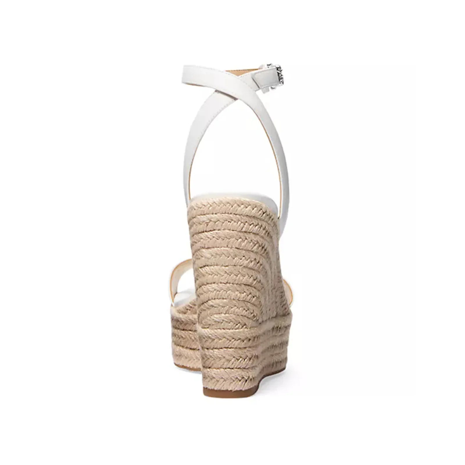 Arden Furtado straw weaving wedge Sandals Round toe platform Belt buckle Super high heel cowhide word-cingulate Sandals