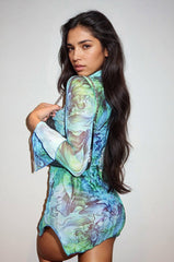 Miami Nights Sheer Mini Dress