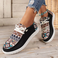 Autumn Round Toe Walking Shoes Color Matching Casual Comfortable Shallow Mouth Thick Sole Flats Woman Plus Size 43