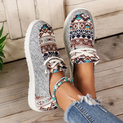 Autumn Round Toe Walking Shoes Color Matching Casual Comfortable Shallow Mouth Thick Sole Flats Woman Plus Size 43