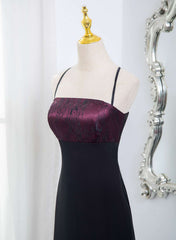 Hermoso vestido de noche con tirantes de spandex y encaje 