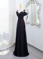 Black and Red Sweetheart Spandex Off Shoulder Evening Dress