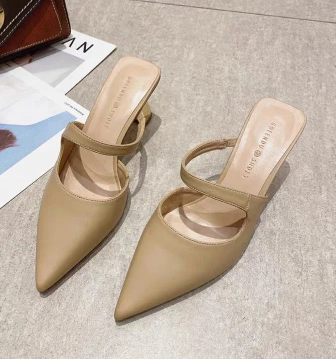 Baotou high-heeled slippers