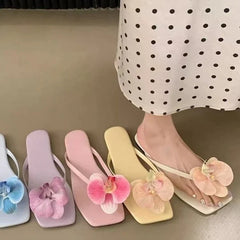 Chic Fairy - Style Flower Flip - Flops | Orchid Accent