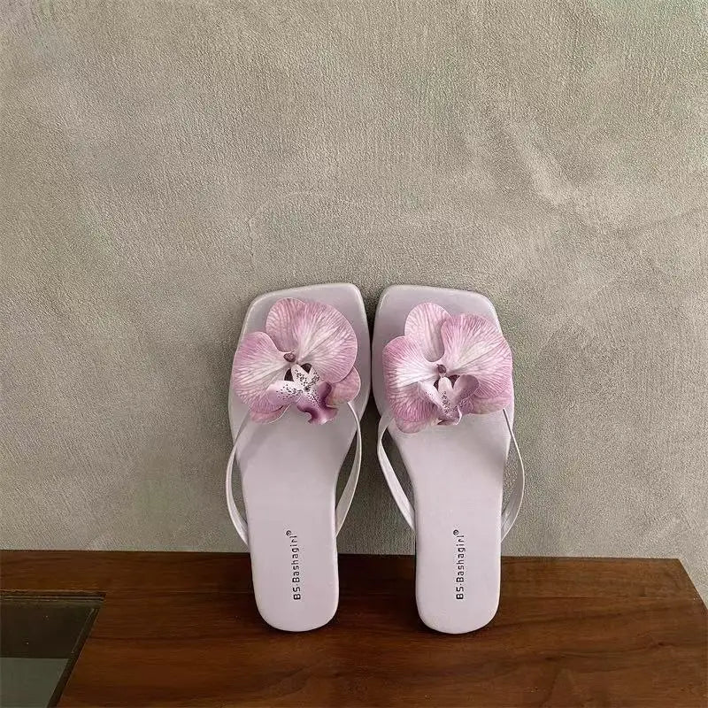 Chic Fairy - Style Flower Flip - Flops | Orchid Accent