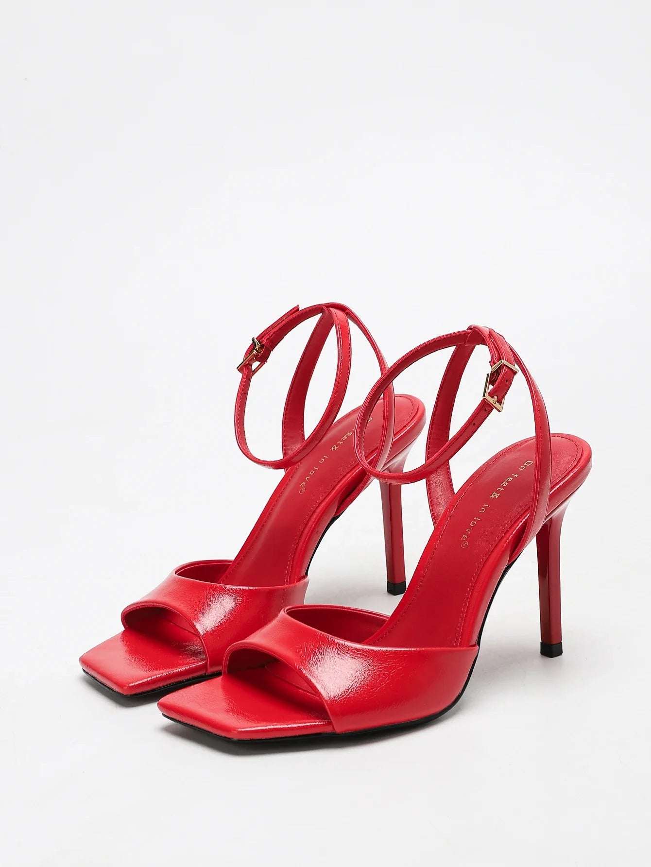 Classic Black Ankle Strap Stiletto Heels