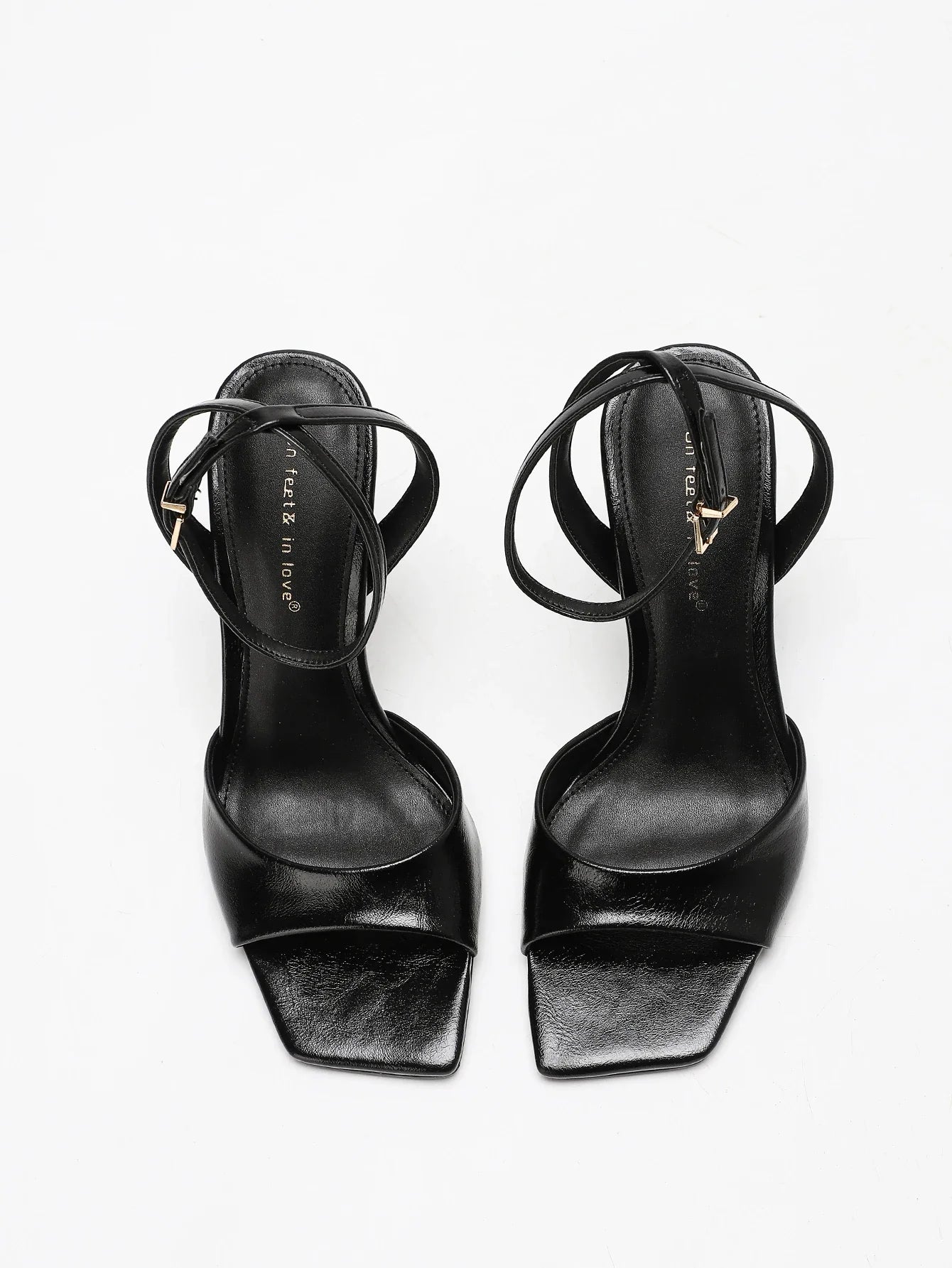 Classic Black Ankle Strap Stiletto Heels