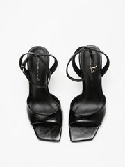 Classic Black Ankle Strap Stiletto Heels